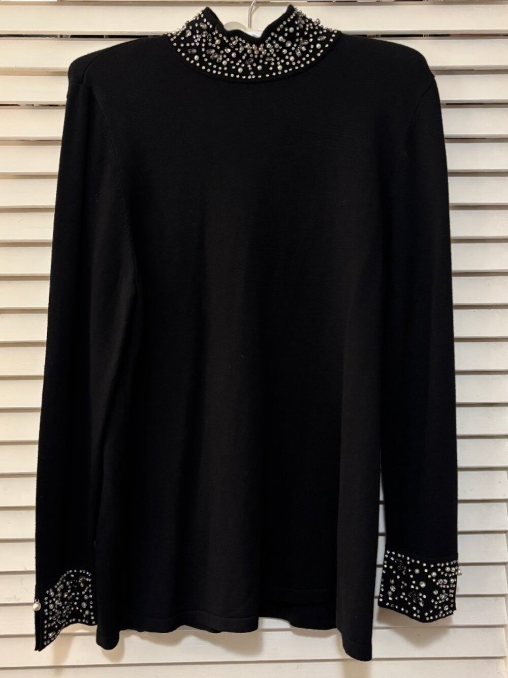 Chico's Embellished Knit Turtleneck, Sz. 1, NWT
